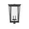 Z-Lite Seoul 4 Light Outdoor Post Mount Fixture, Black & Clear 571PHXXLS-BK - alternate 2